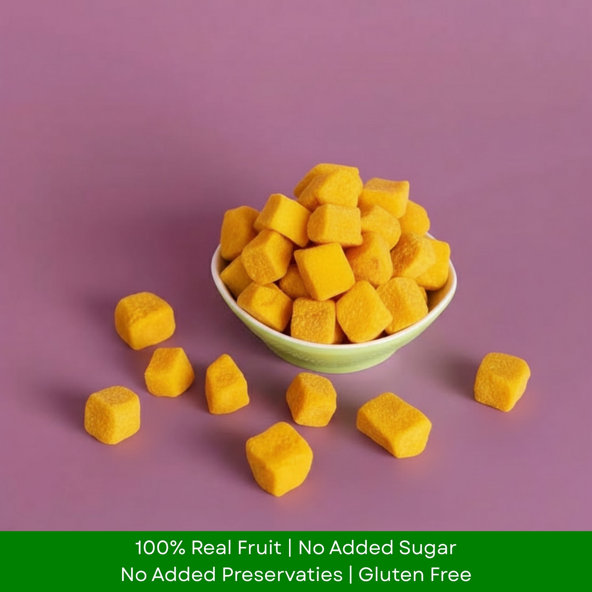 Mango Crunch | Alphanso Mango | Freeze-Dried Mango Cubes