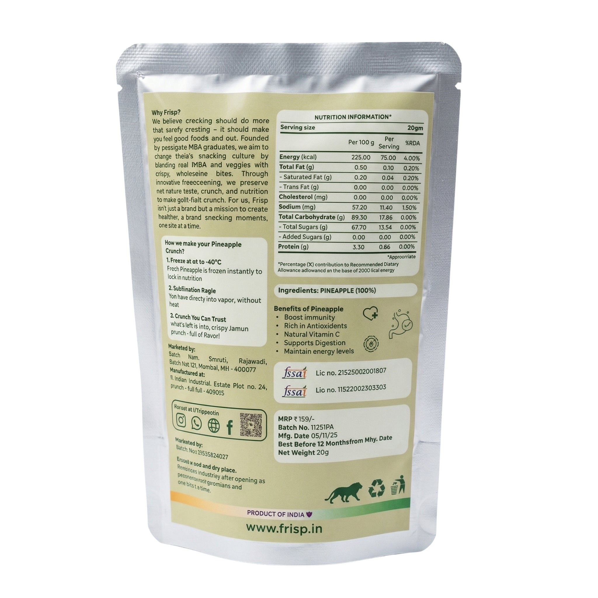 Pineapple Crunch | Freeze-Dried Pineapple Slices