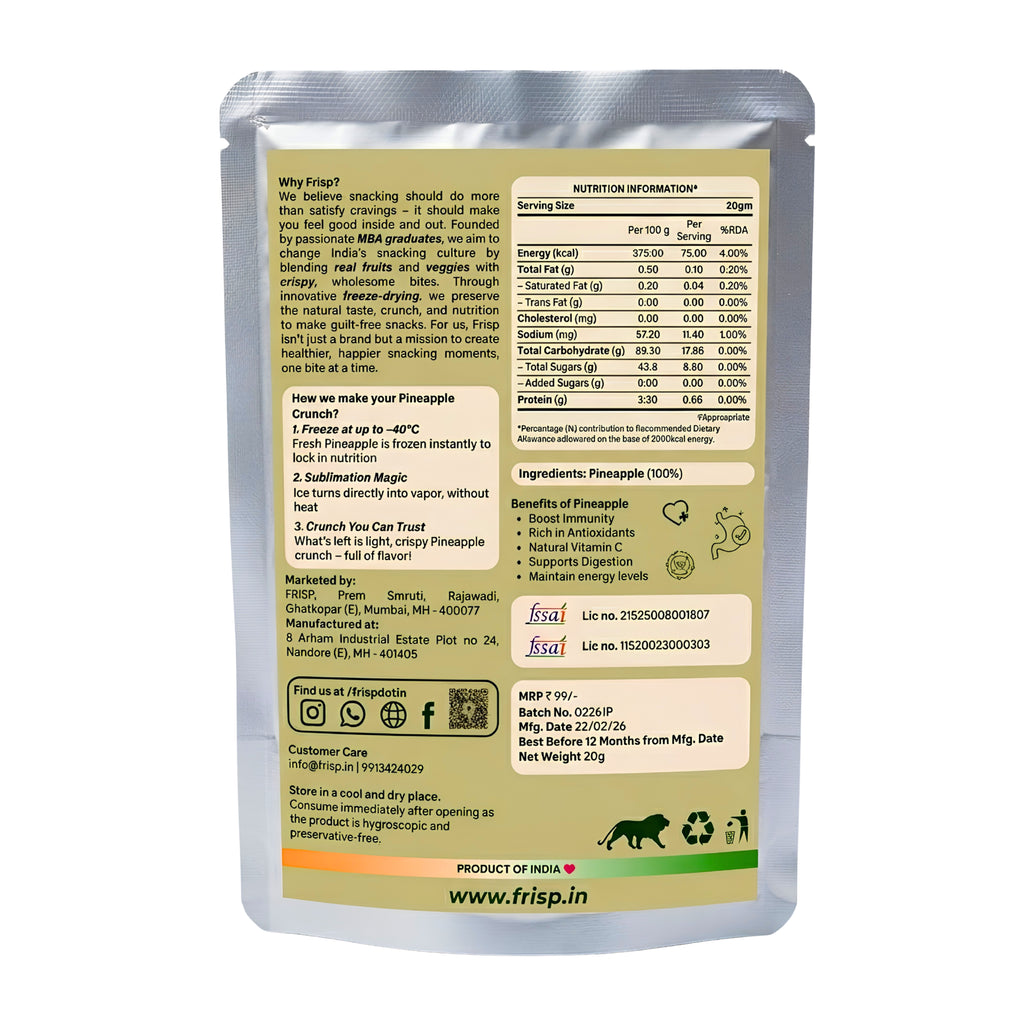 Pineapple Crunch | Freeze Dried Pineapple
