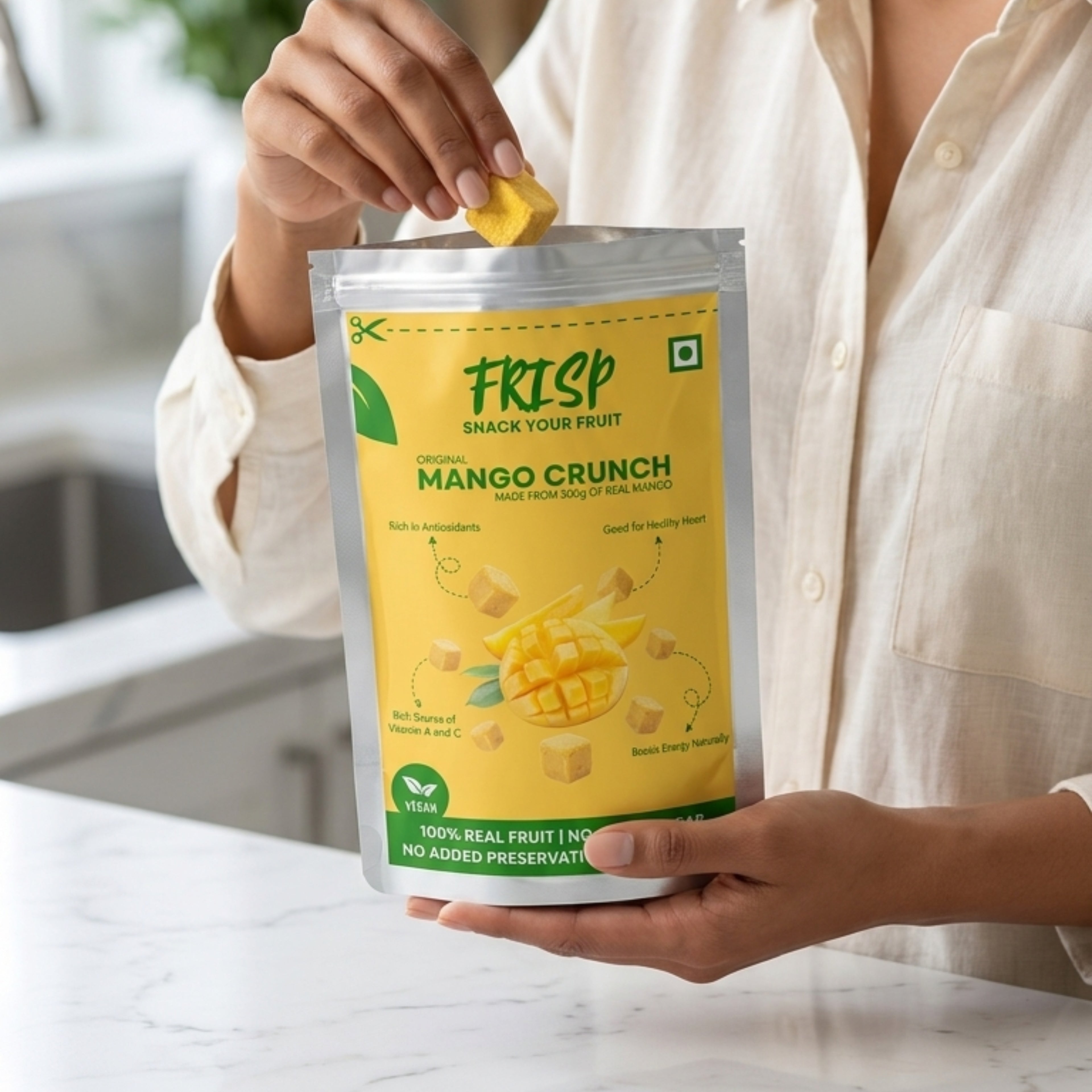 Mango Crunch | Alphanso Mango | Freeze Dried Mango