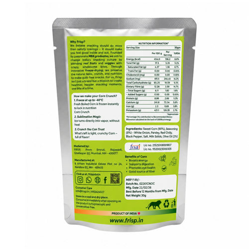 Corn Crunch | Cream and Onion | Freeze Dried Corn