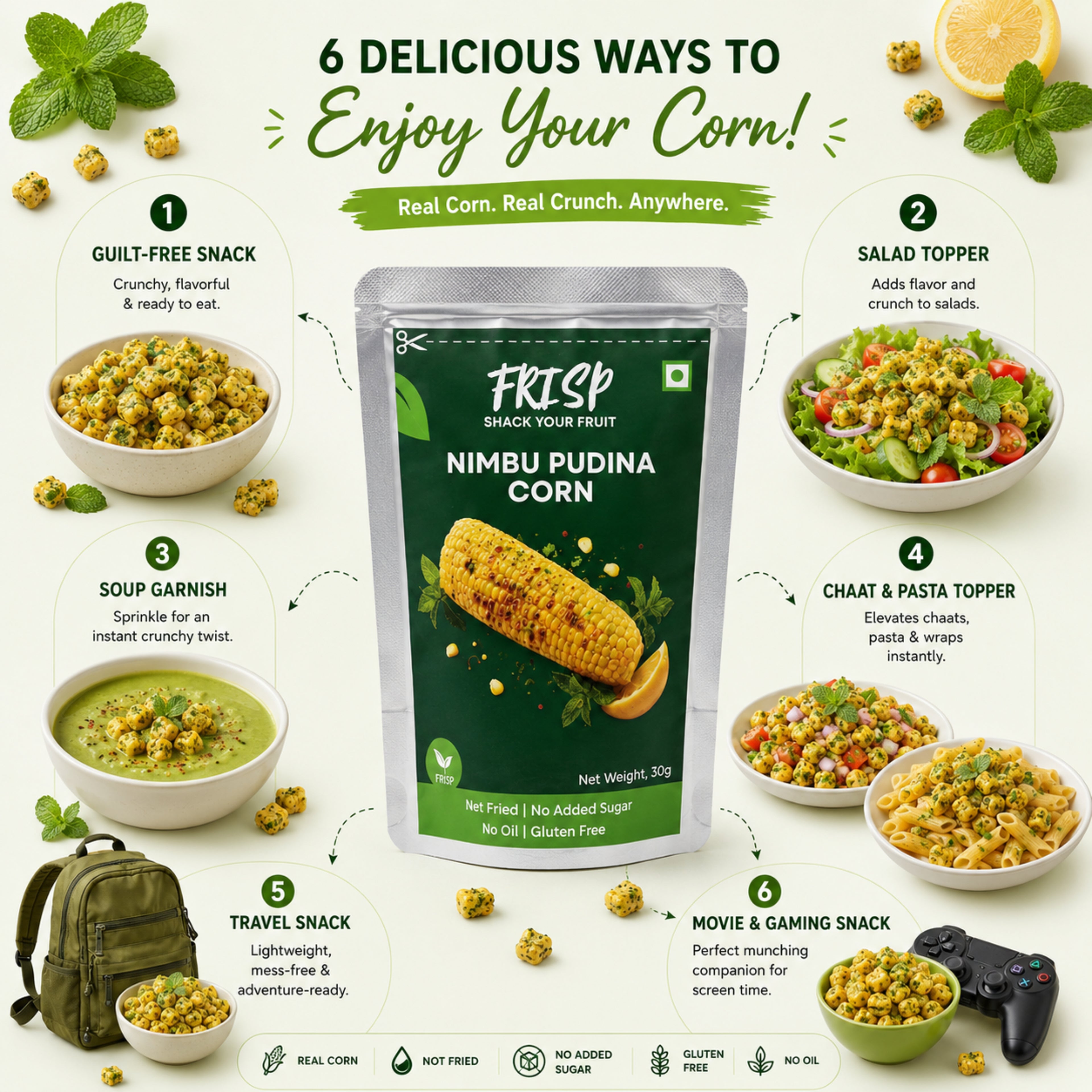 Corn Crunch | Nimbu Pudina Corn | Freeze Dried Corn