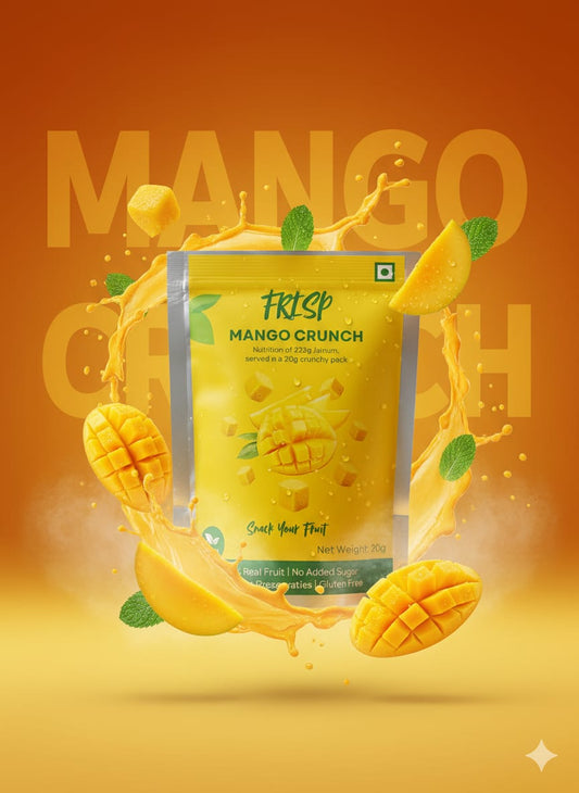 Mango Crunch | Alphanso Mango | Freeze-Dried Mango Cubes