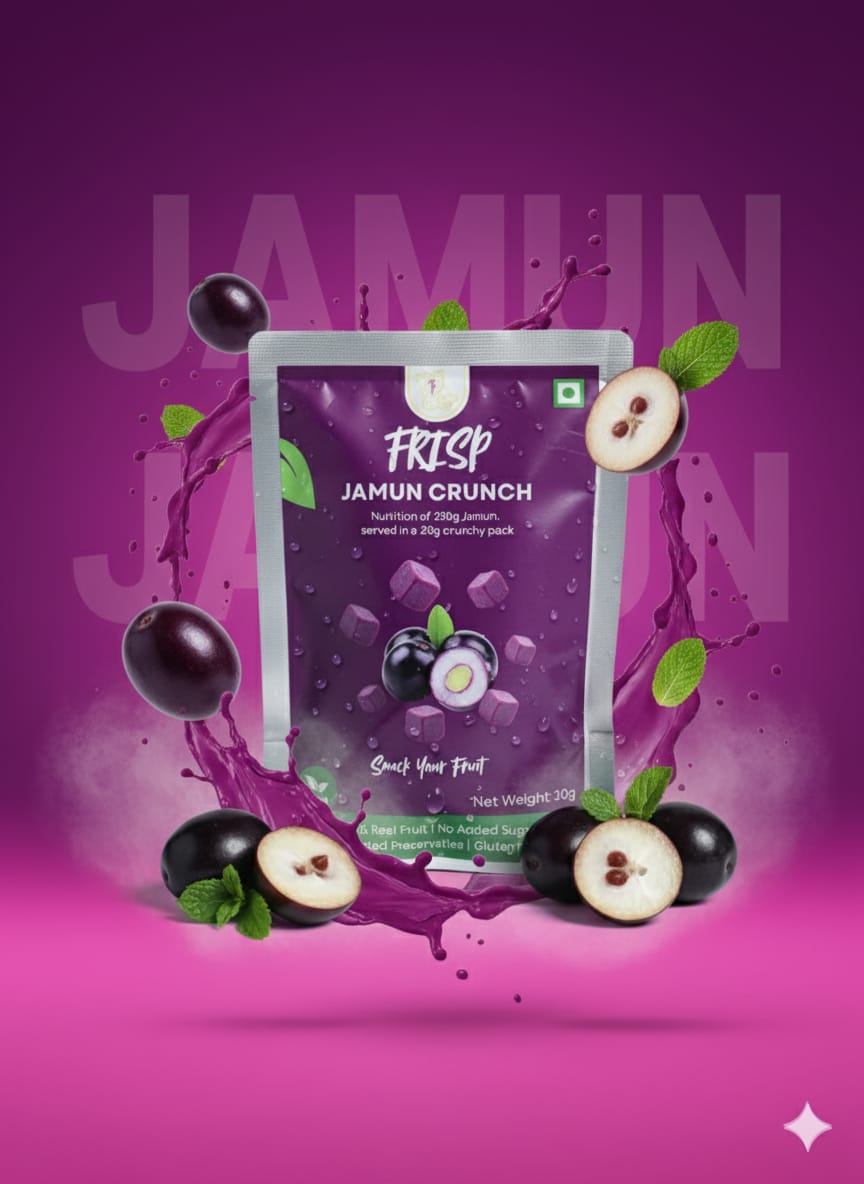 Jamun Crunch | Freeze-Dried Jamun Cubes