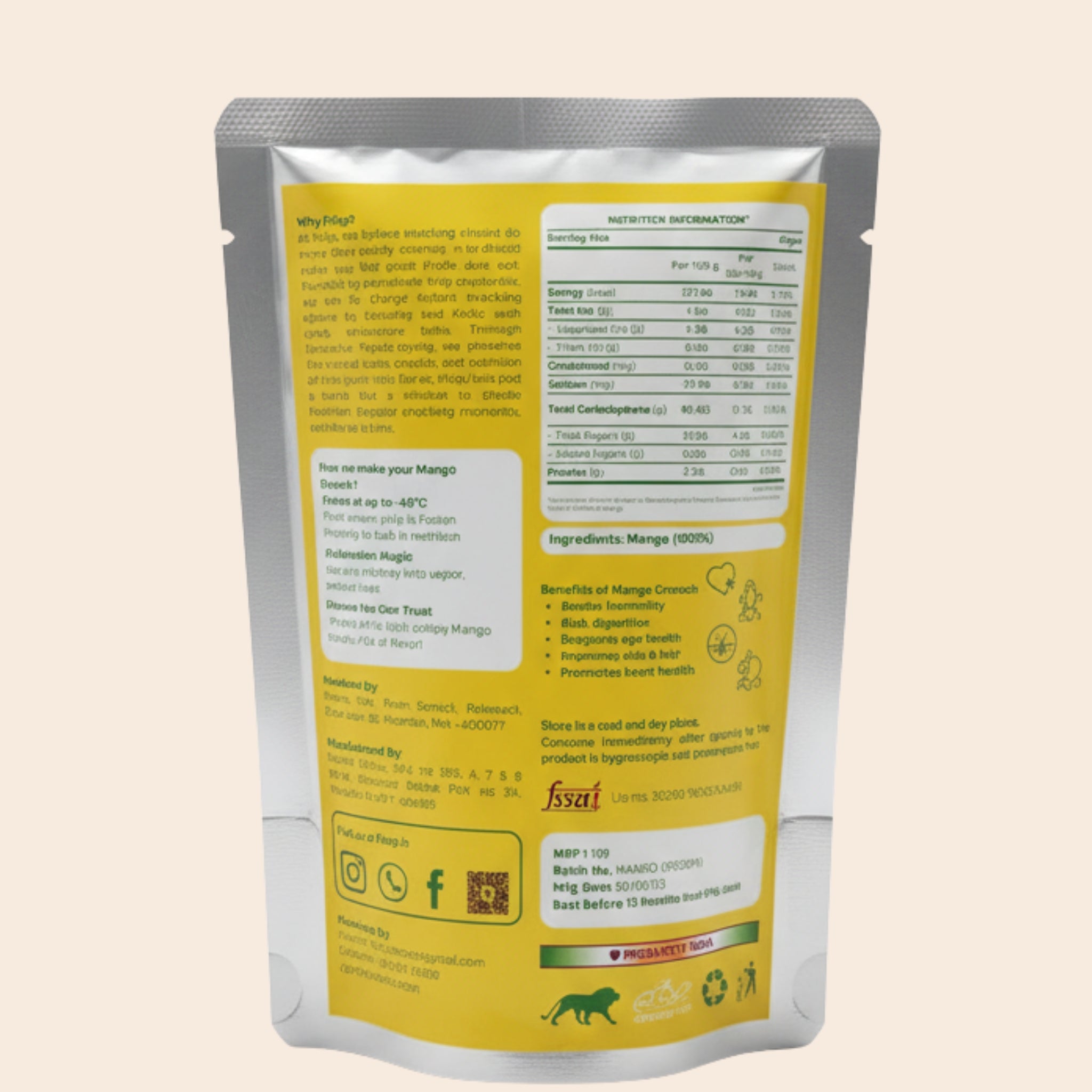 Pack of 3 | Mango Crunch | Alphanso Mango | Freeze-Dried Mango Cubes