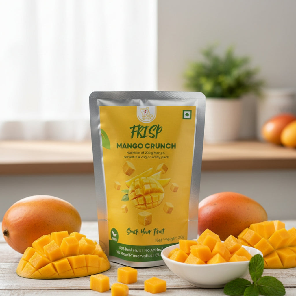 Pack of 3 | Mango Crunch | Alphanso Mango | Freeze-Dried Mango Cubes