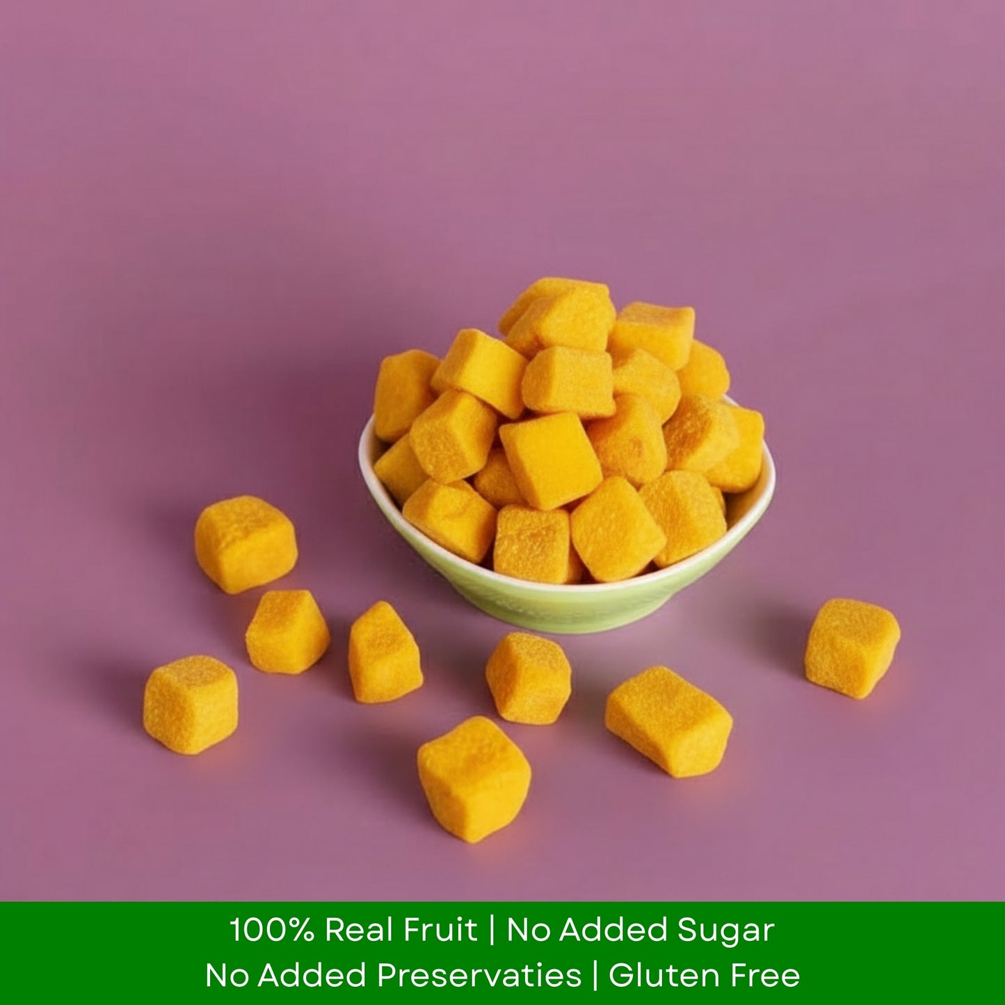 Mango Crunch | Alphanso Mango | Freeze-Dried Mango Cubes